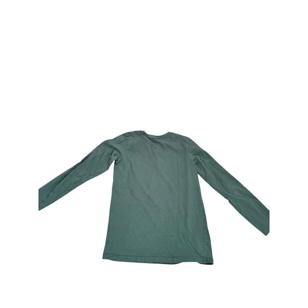 Set Of 2 Vertbaudet Kids Long-Sleeve Tees Blue & Green 14 Years 164cm Cotton Ble